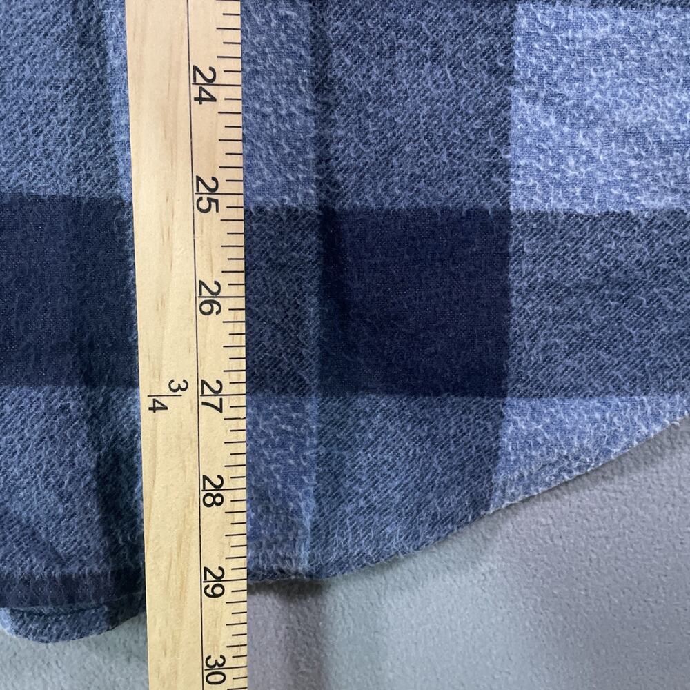 Dickies Plaid Flannel Shirt Blue Long Sleeve Snap Closure Men’s Size Large - Picture 3 of 8